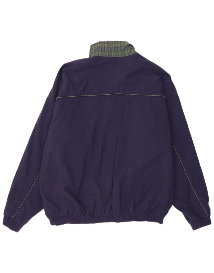 Ανδρικό μπουφάν Marks & Spencer UK 42 XL Navy Blue ριγέ νάιλον