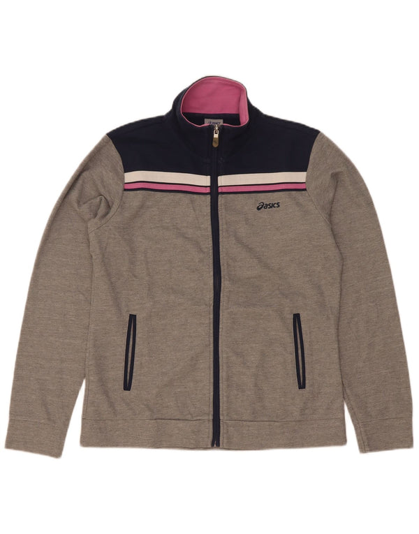 Γυναικεία αθλητική φόρμα Asics Top Jacket UK 14 Medium Grey Colourblock Cotton
