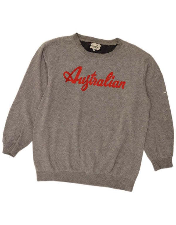 AUSTRALIAN L'ALPINA Φούτερ για αγόρια Jumper 13-14 ετών 2XL με γκρι φλύκταινα