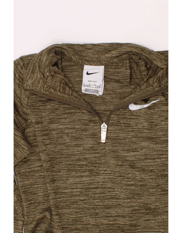 Nike Boys Dri Fit πουλόβερ φόρμα φόρμας 5-6 ετών με μεσαίο χακί φλεκ
