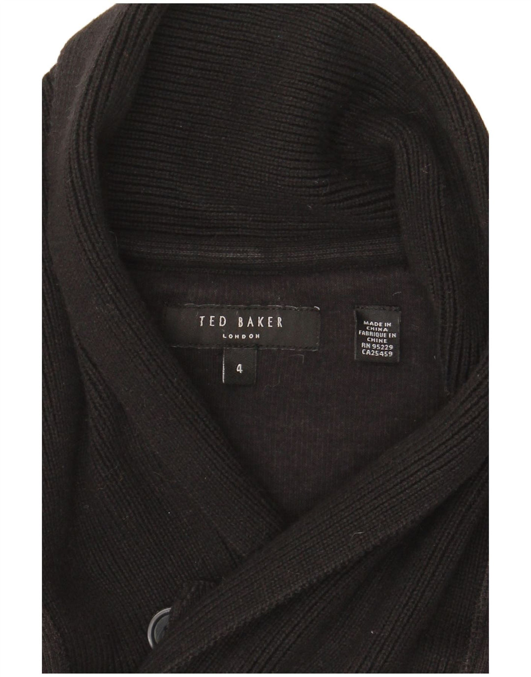 Ted Baker Ανδρικό πουλόβερ με σάλι λαιμό, μέγεθος 4 μεγάλο μαύρο