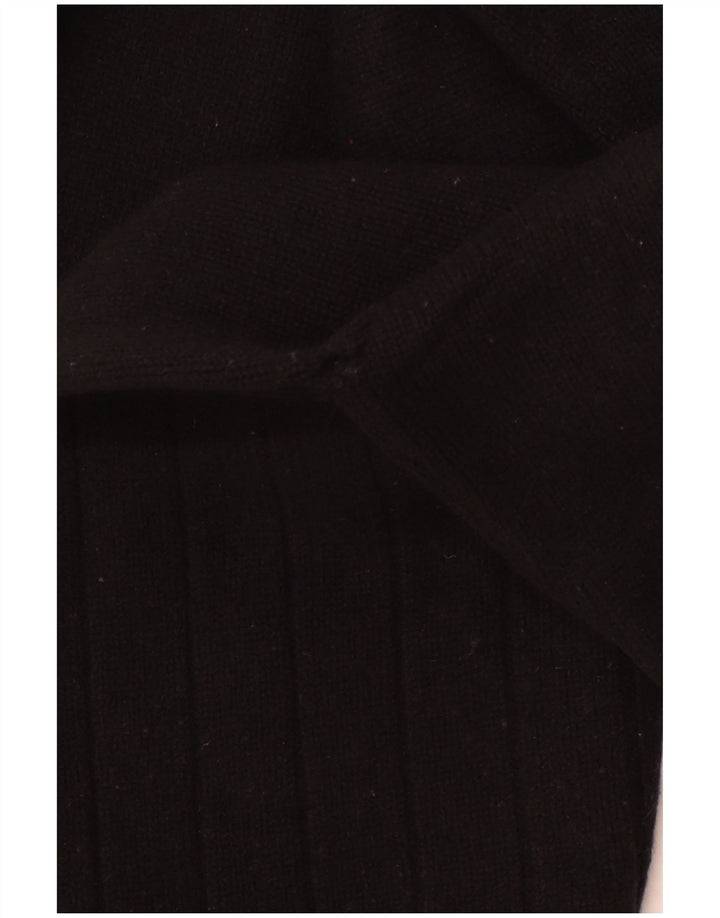 LEVI'S Γυναικείο πουλόβερ με ρολό λαιμόκοψη UK 10 Μικρό μαύρο ριγέ Lambswool