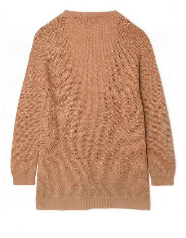 Gap Γυναικείο Longline Ζακέτα με μανίκια 3/4 UK 10 Small Beige Flecked