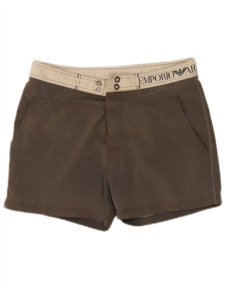 Ανδρικό γραφικό σορτς κολύμβησης Emporio Armani IT 48 Medium Grey Polyamide