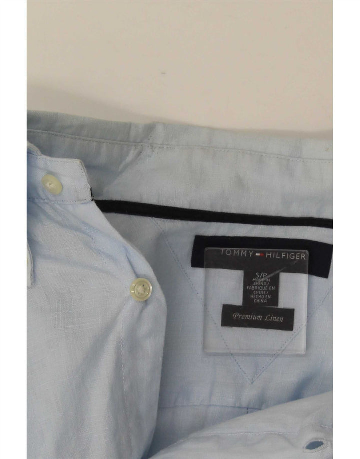 Ανδρικό πουκάμισο Tommy Hilfiger Μικρό Μπλε Λινό