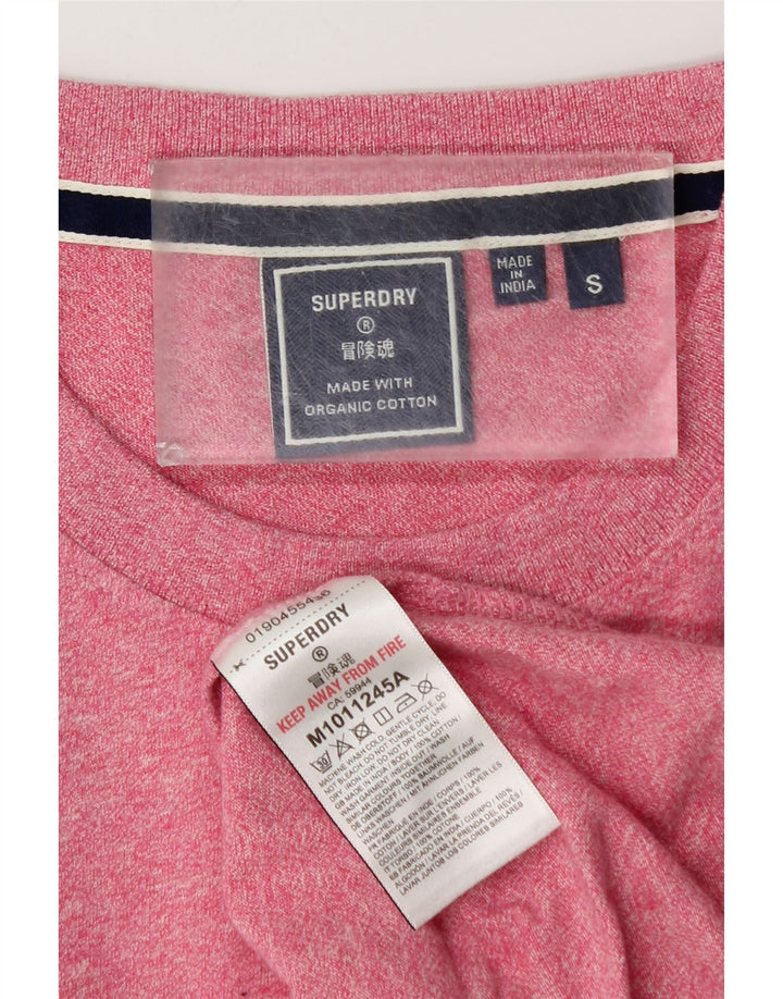 Ανδρικό T-Shirt SUPERDRY Top Μικρό Ροζ Βαμβακερό