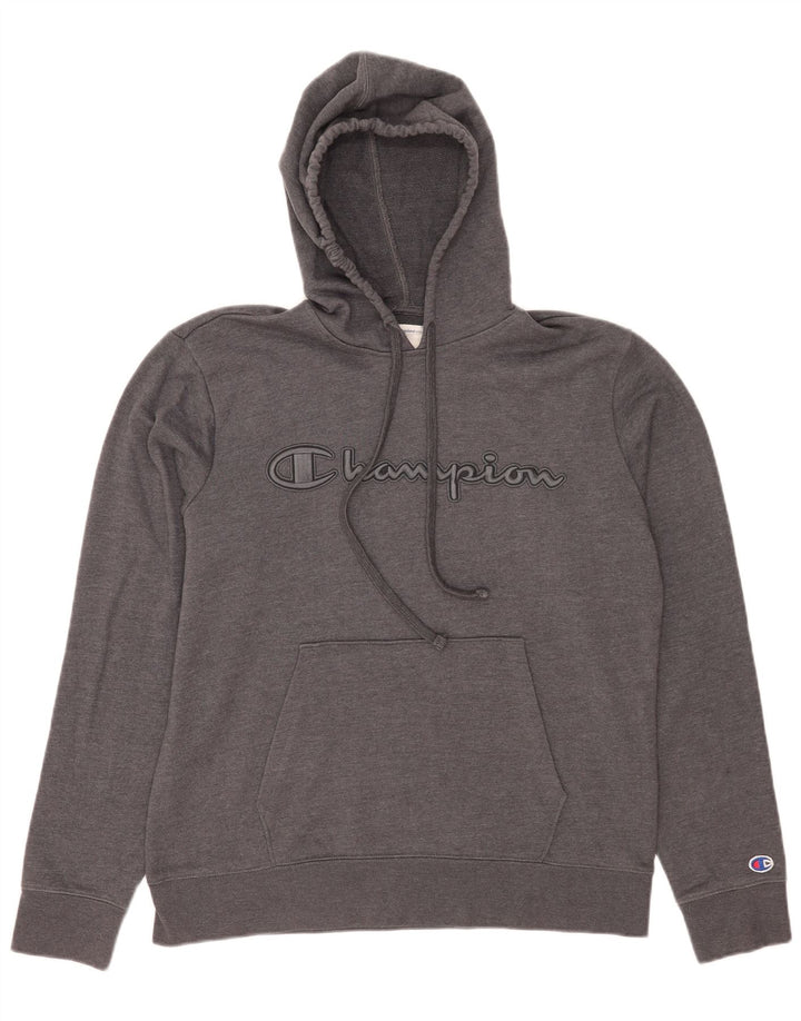 Champion Mens Graphic Hoodie Jumper Medium Grey