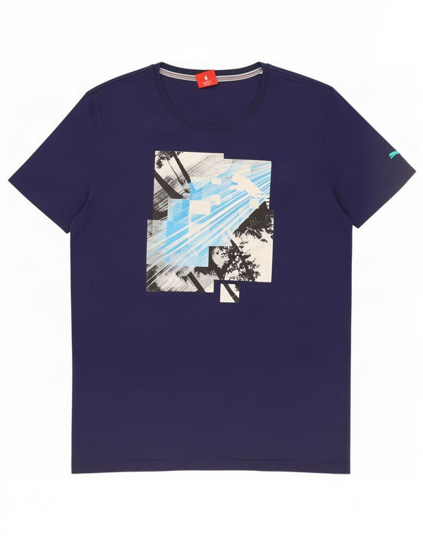 Ανδρικό γραφικό T-Shirt Puma Top Large Navy Blue από βαμβάκι