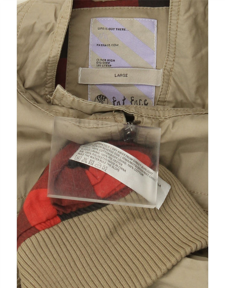 Ανδρικό Bomber Jacket Fat Face UK 40 Large Beige Βαμβακερό
