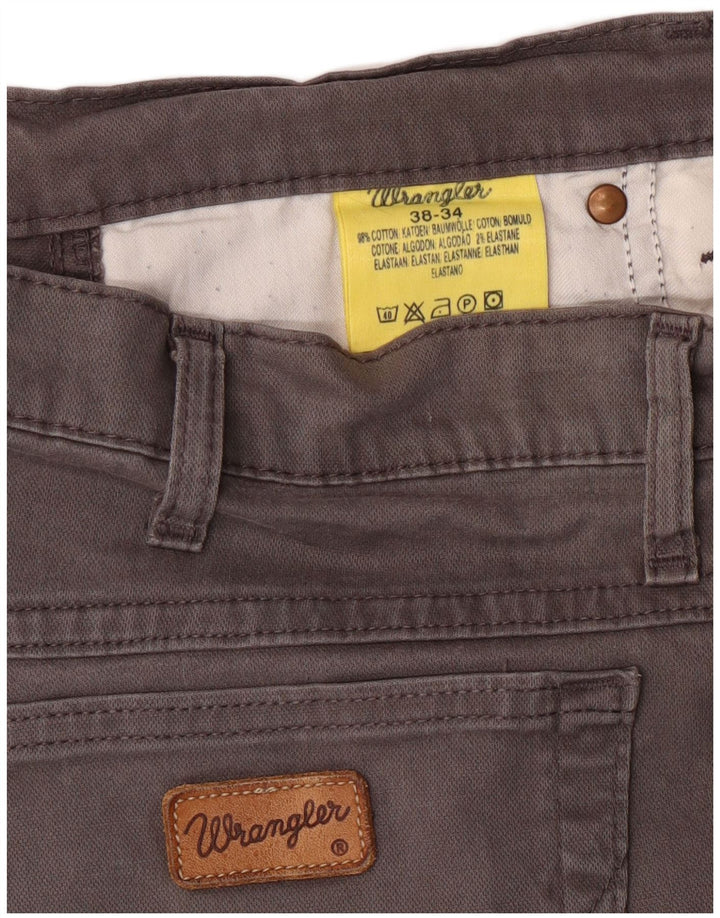 Ανδρικό ίσιο casual παντελόνι WRANGLER W38 L34 Γκρι βαμβακερό