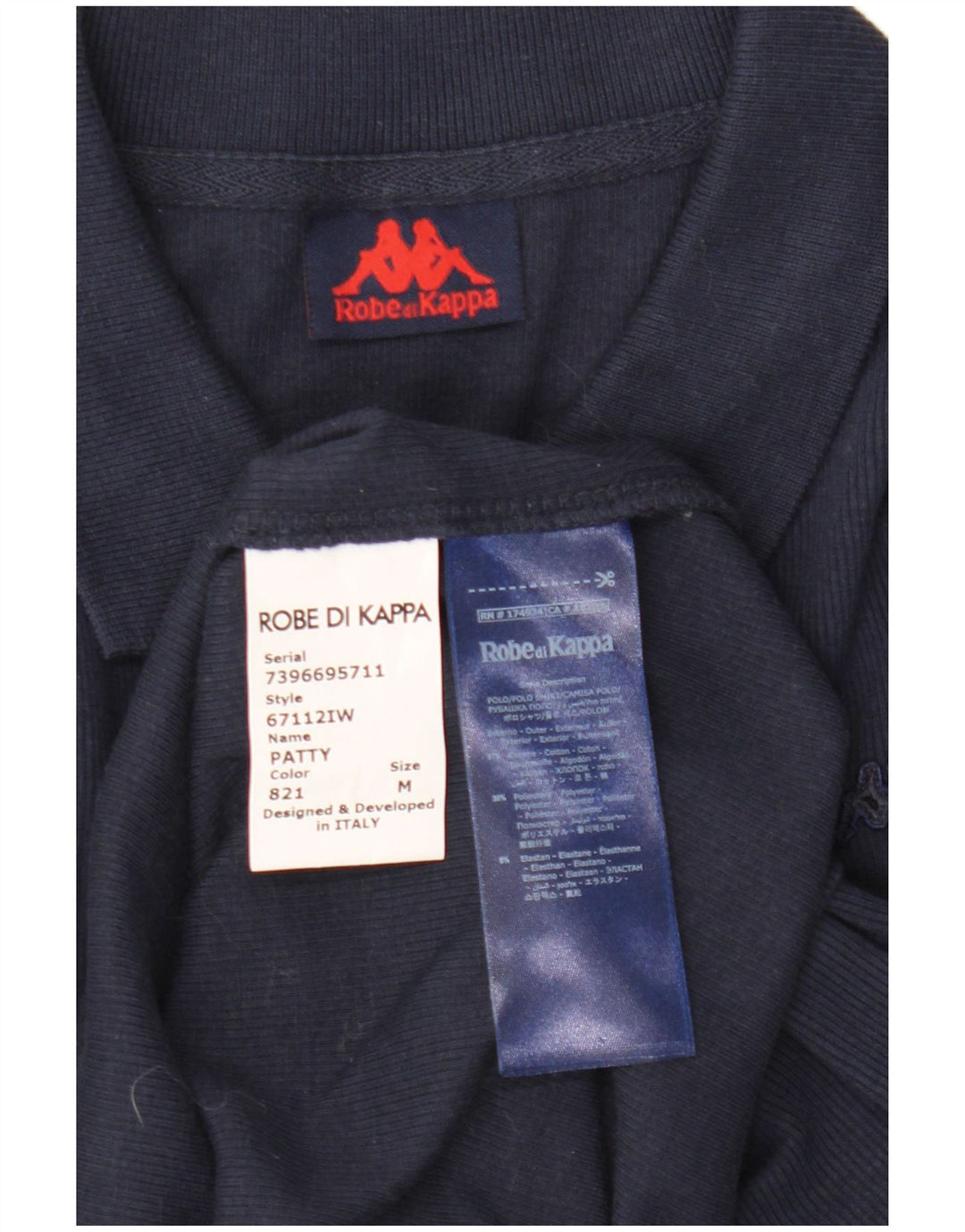 Kappa Γυναικείο Μπλουζ μακρυμάνικο UK 12 Medium Navy Blue βαμβακερό