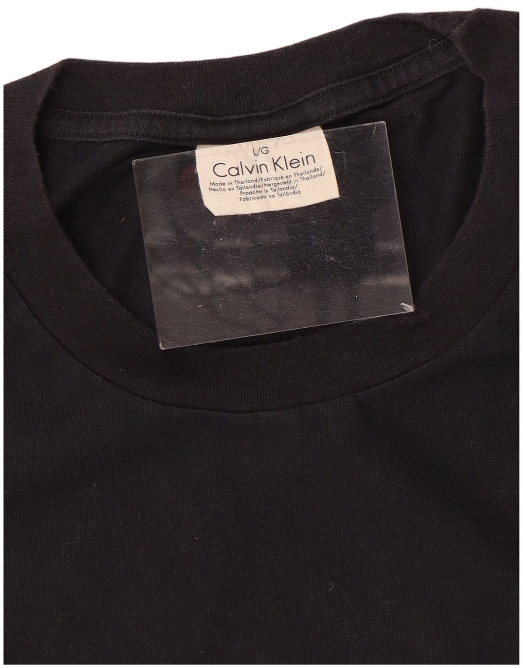 Ανδρικό T-Shirt CALVIN KLEIN Top Large Μαύρο Βαμβακερό