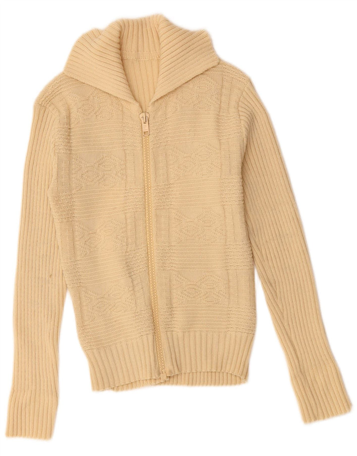 Γυναικείο πουλόβερ VINTAGE Ζακέτα UK 10 Small Beige