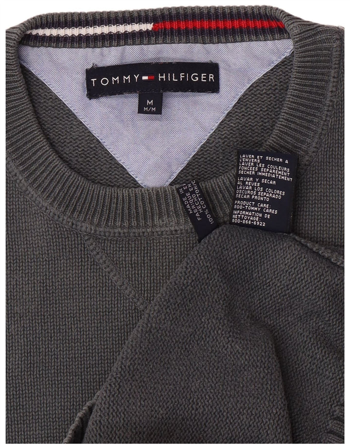 Ανδρικό πουλόβερ Tommy Hilfiger Regular Fit Crew Neck Jumper Μεσαίο γκρι βαμβακερό