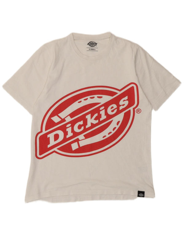 Γυναικείο γραφικό μπλουζάκι Dickies Loose Fit UK 6 XS λευκό βαμβακερό