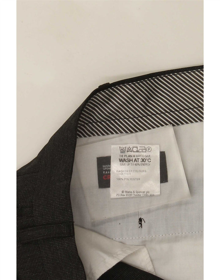 Marks & Spencer Ανδρικό ίσιο παντελόνι W40 L31 Μαύρο πολυεστέρα