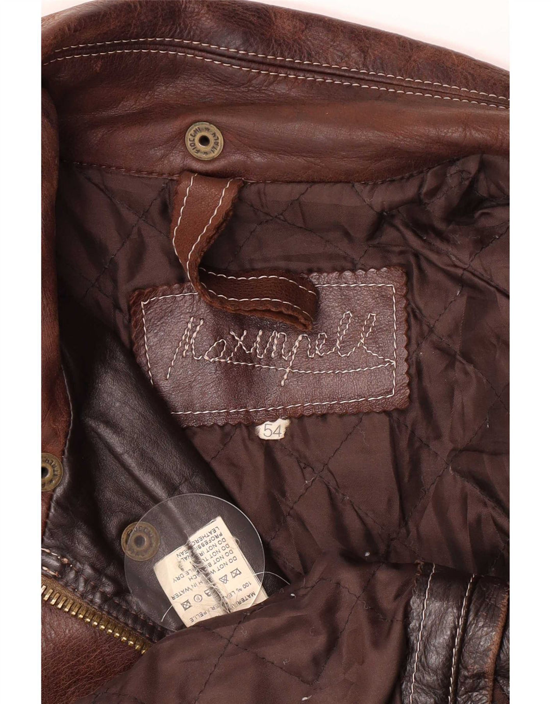 Vintage Ανδρικό Δερμάτινο Μπουφάν IT 52 2XL Καφέ
