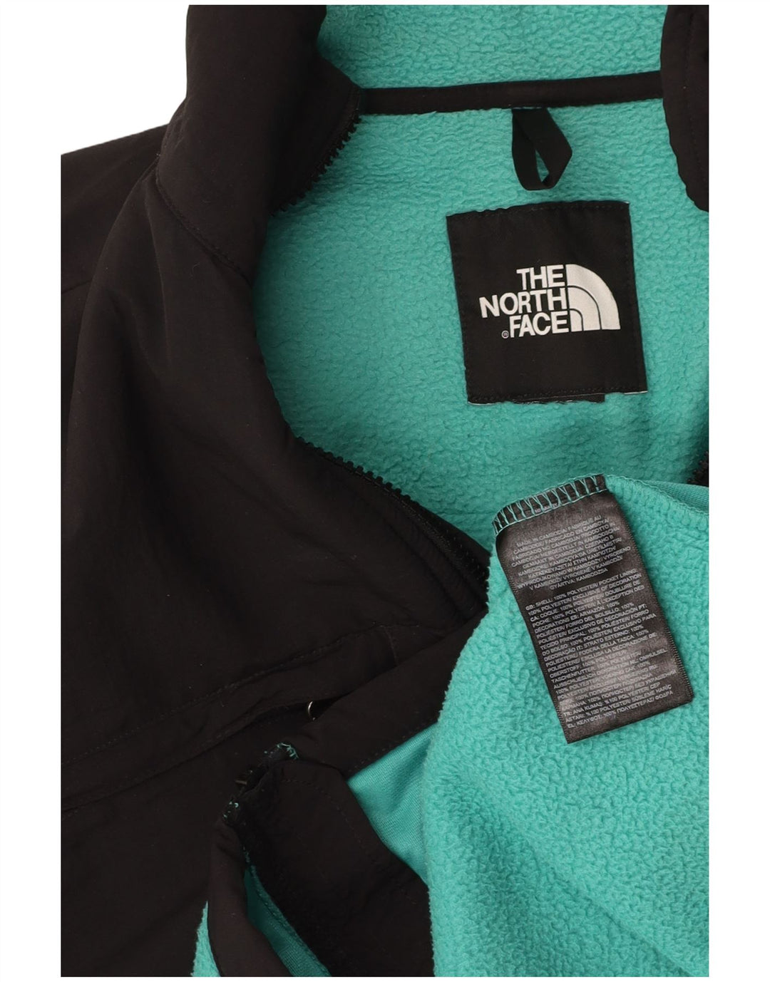 THE NORTH FACE Ανδρικό Fleece Jacket UK 36 Small Turquoise Colourblock