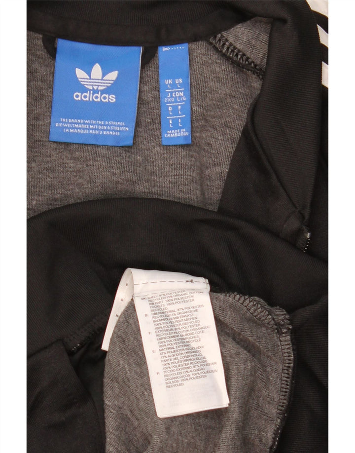 Ανδρική αθλητική φόρμα ADIDAS Μπουφάν μεγάλο μαύρο πολυεστέρα
