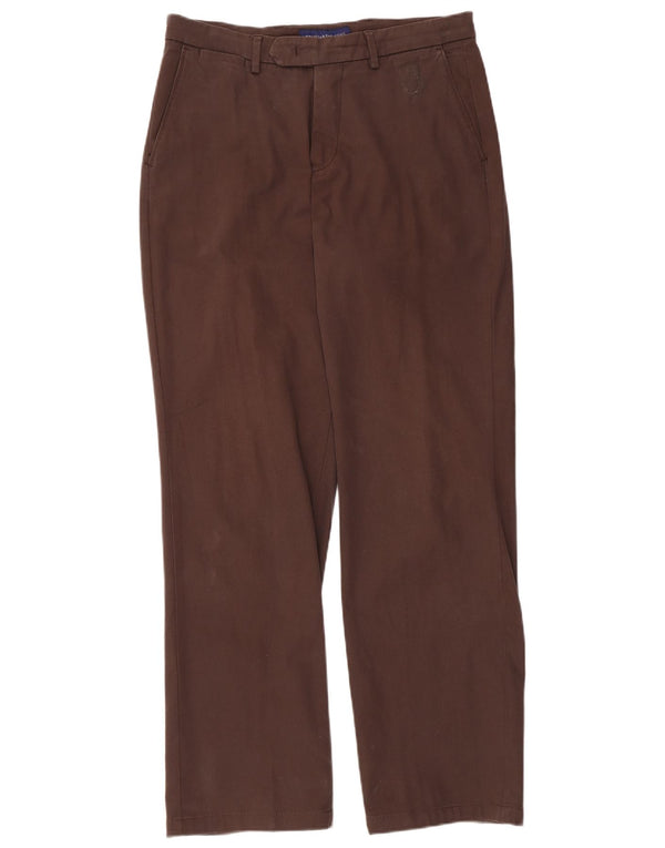 Trussardi Ανδρικό ίσιο παντελόνι IT 50 μεγάλο W32 L31 Καφέ βαμβακερό