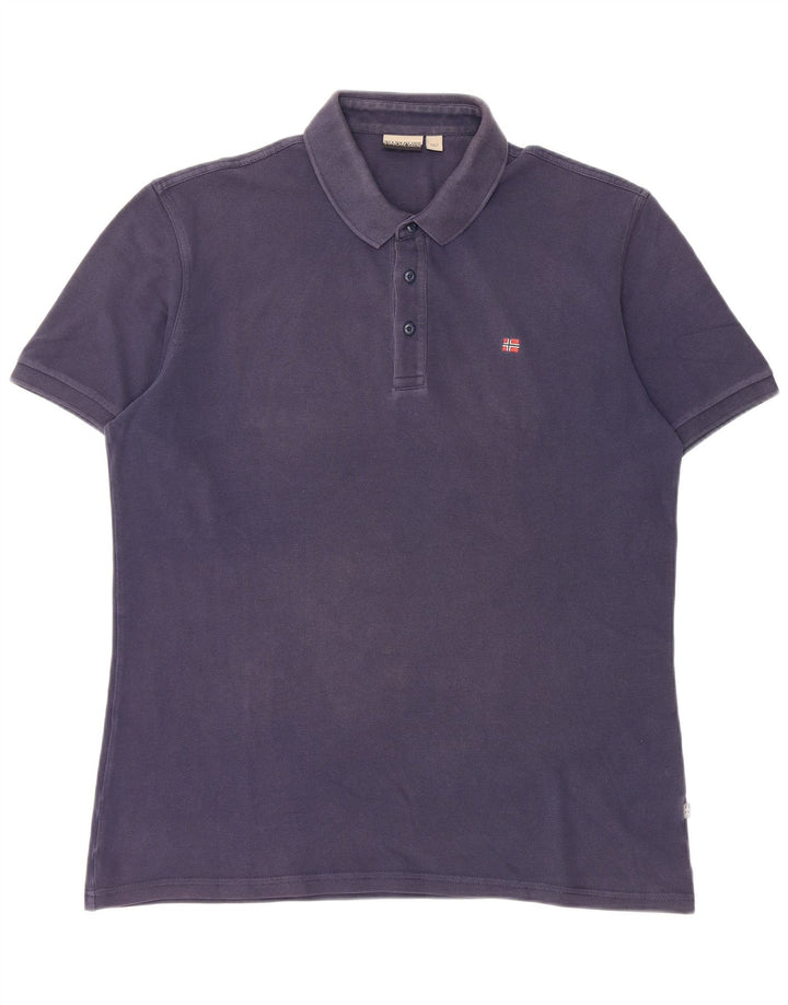Ανδρικό μπλουζάκι πόλο Napapijri XL Navy Blue