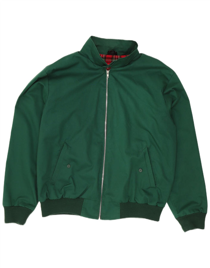 Vintage Ανδρικό Bomber Jacket UK 40 Large Green Polyester Retro
