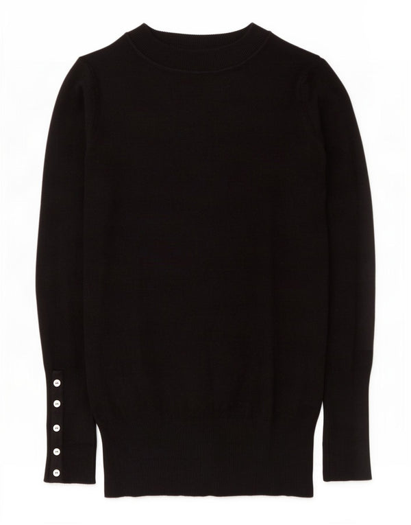 Zara Γυναικείο πουλόβερ με λαιμό χελώνα UK 8 Small Black Rayon