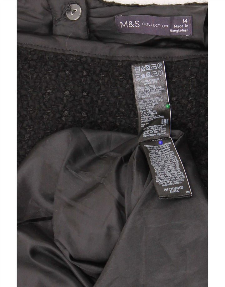 Marks & Spencer Γυναικεία Μίνι Φούστα UK 14 Medium W32 Μαύρο Ακρυλικό