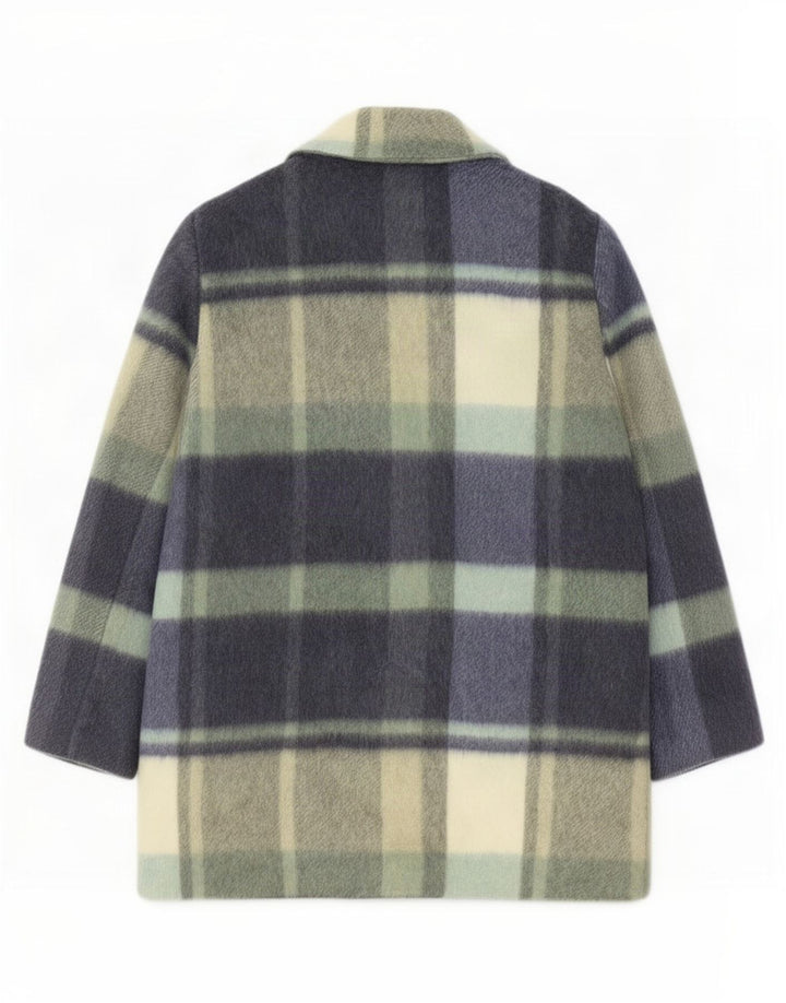 Benetton Γυναικείο Oversized Ανοιχτό Πανωφόρι UK 10 Μικρό Πολύχρωμο Έλεγχο