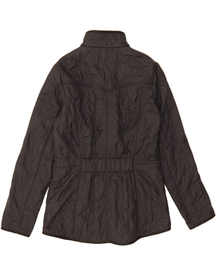 BARBOUR Womens Quilted Jacket UK 12 Medium Navy Blue Vintage Barbour and Second-Hand Barbour from Messina Hembry 