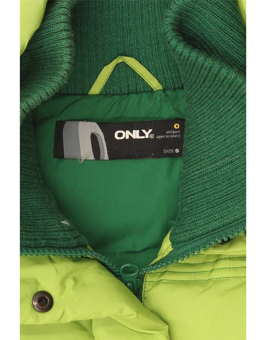 Μόνο γυναικείο padded Gilet UK 10 Small Green Colourblock Polyester