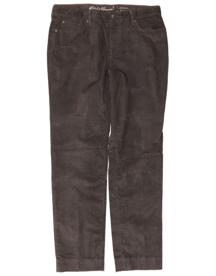 Γυναικείο κοτλέ παντελόνι Eddie Bauer US 12 Large W36 L32 Γκρι βαμβακερό