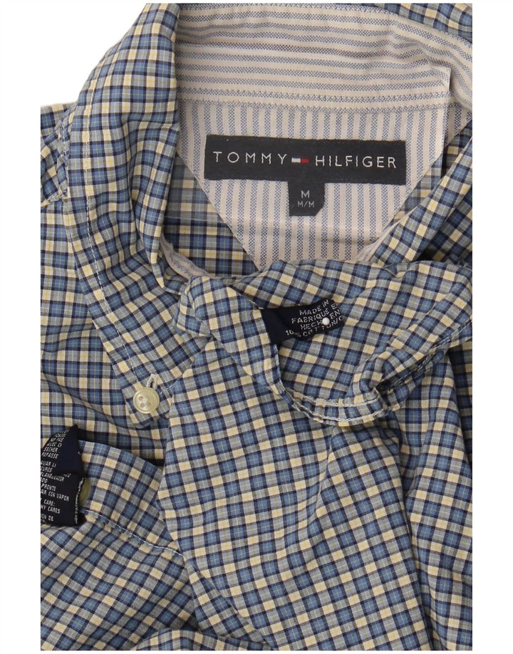 Ανδρικό κοντομάνικο πουκάμισο Tommy Hilfiger, μεσαίο μπλε βαμβακερό