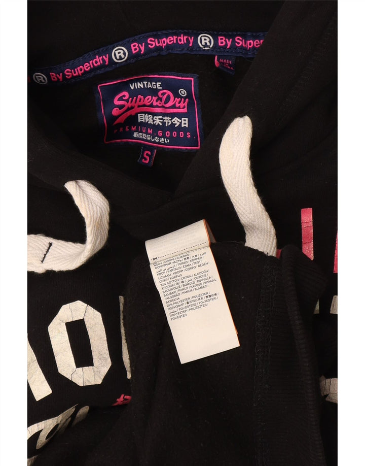 Superdry Ανδρικά Hornets Graphic Hoodie Jumper UK 10 Small Black Cotton