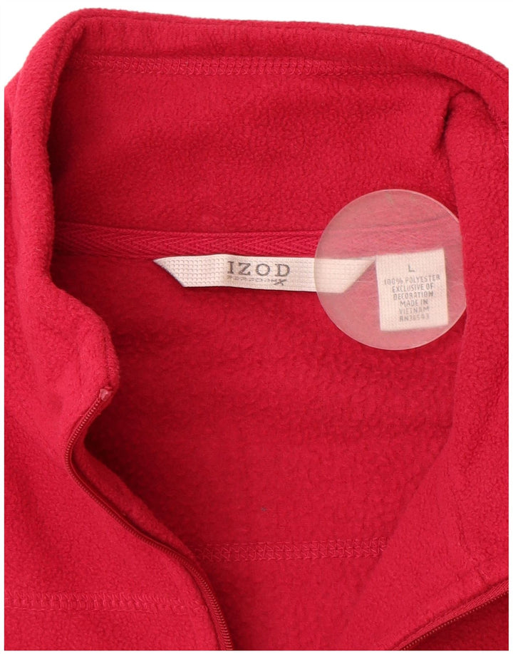 Izod Γυναικείο Fleece Jacket UK 16 Large Pink Polyester