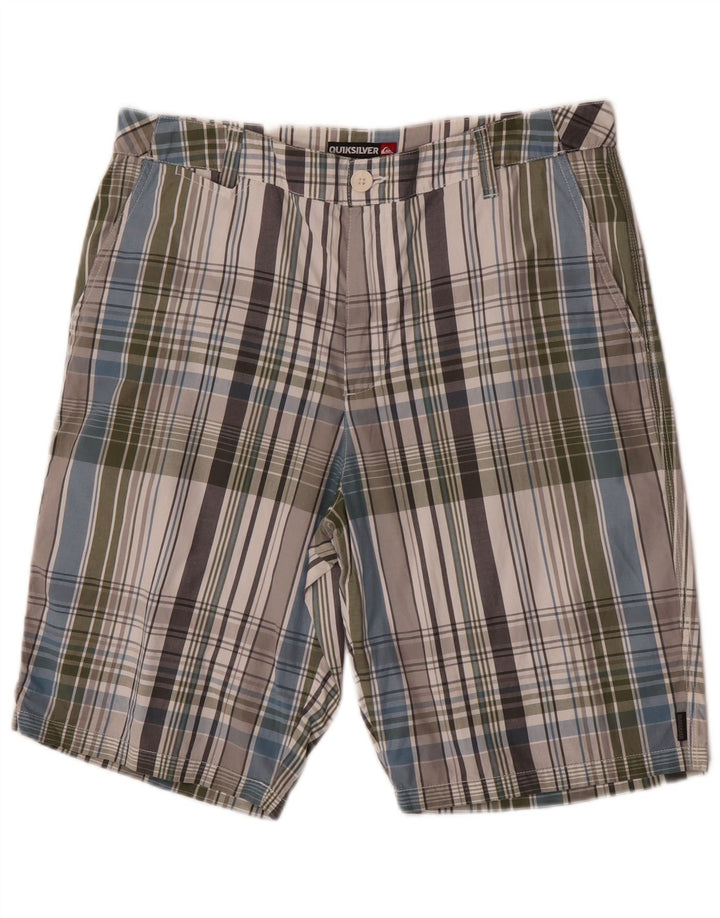 Ανδρικό σορτς Chino Quiksilver W34 Μεγάλο πολύχρωμο βαμβακερό καρό