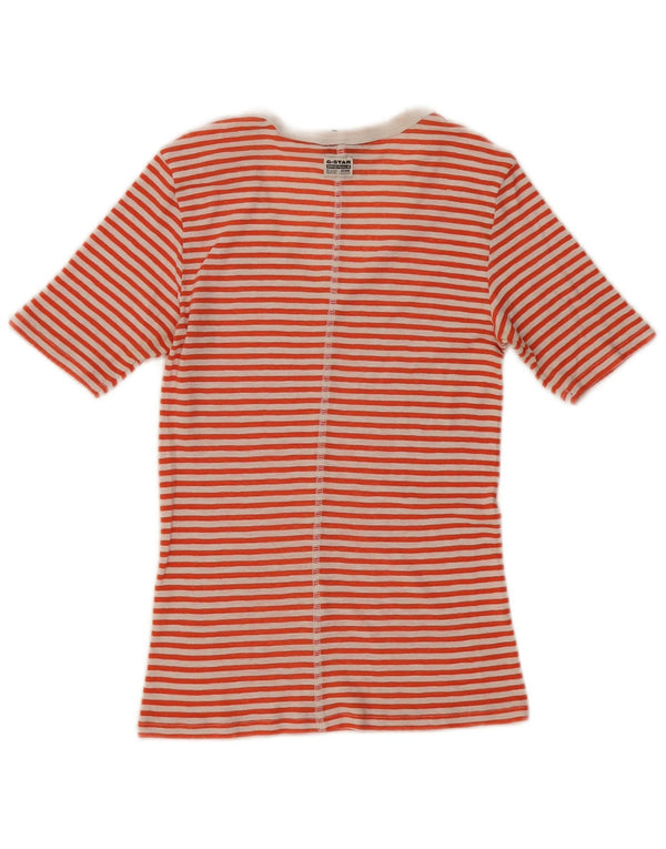G-Star Γυναικείο T-Shirt Top UK 4 XS Κόκκινο ριγέ