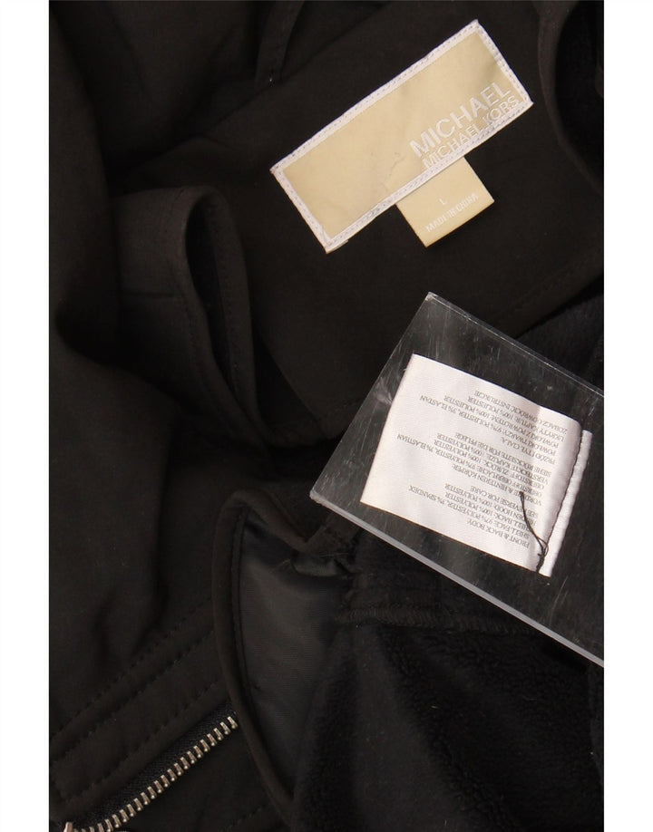 MICHAEL KORS Γυναικείο Utility Jacket UK 14 Large Black Polyester