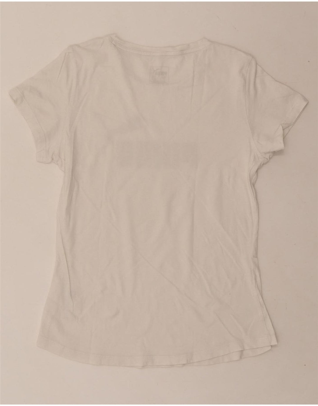 PUMA Womens Graphic T-Shirt Top UK 10 Small  White Vintage Puma and Second-Hand Puma from Messina Hembry 