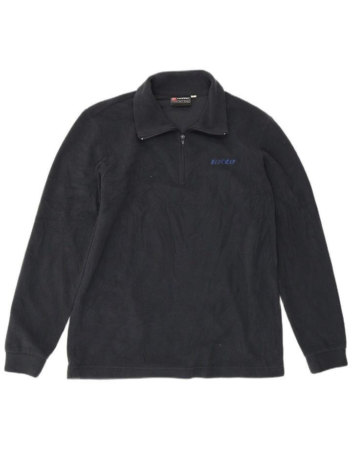 LOTTO Ανδρικό φερμουάρ Fleece Jumper Μεγάλο Navy Blue Polyester