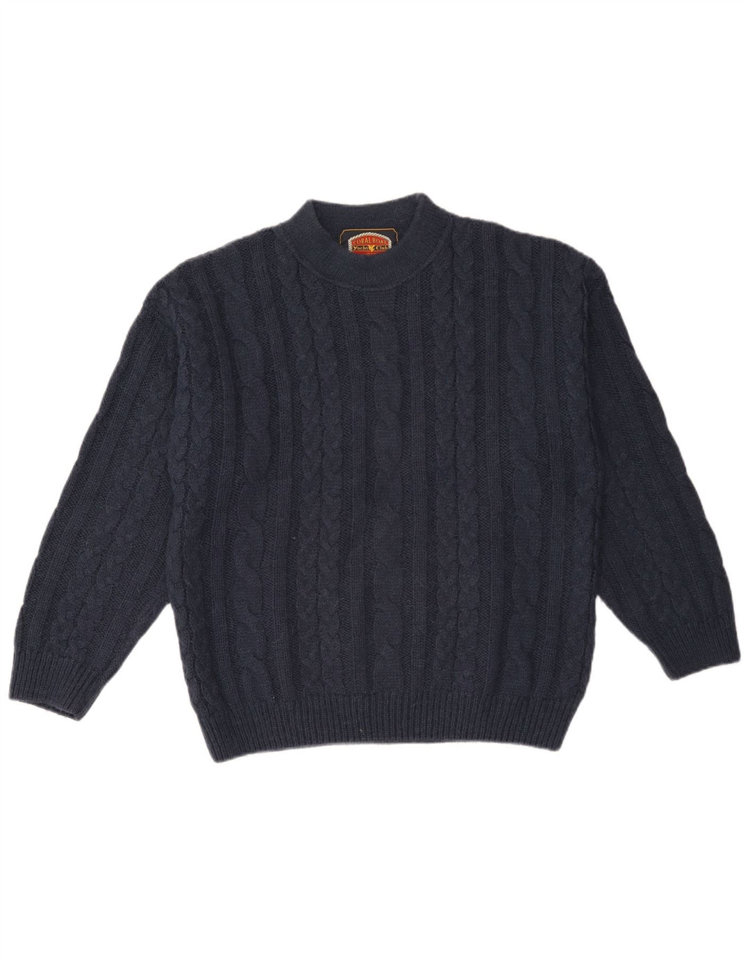 Γυναικείο πουλόβερ VINTAGE Crew Neck Jumper UK 18 XL Navy Blue Acrylic