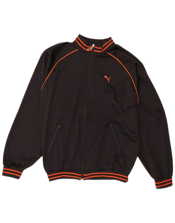Puma Mens Tracksuit Top Jacket XL Black Striped