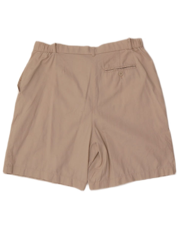 Marks & Spencer Γυναικείο ψηλόμεσο σορτς chino UK 16 μεγάλο W30 μπεζ βαμβακερό