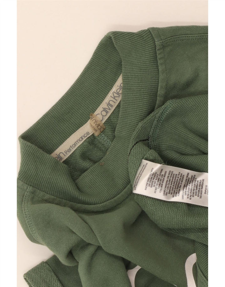 Calvin Klein Γυναικείο Γραφικό Φούτερ Jumper UK 10 Small Green