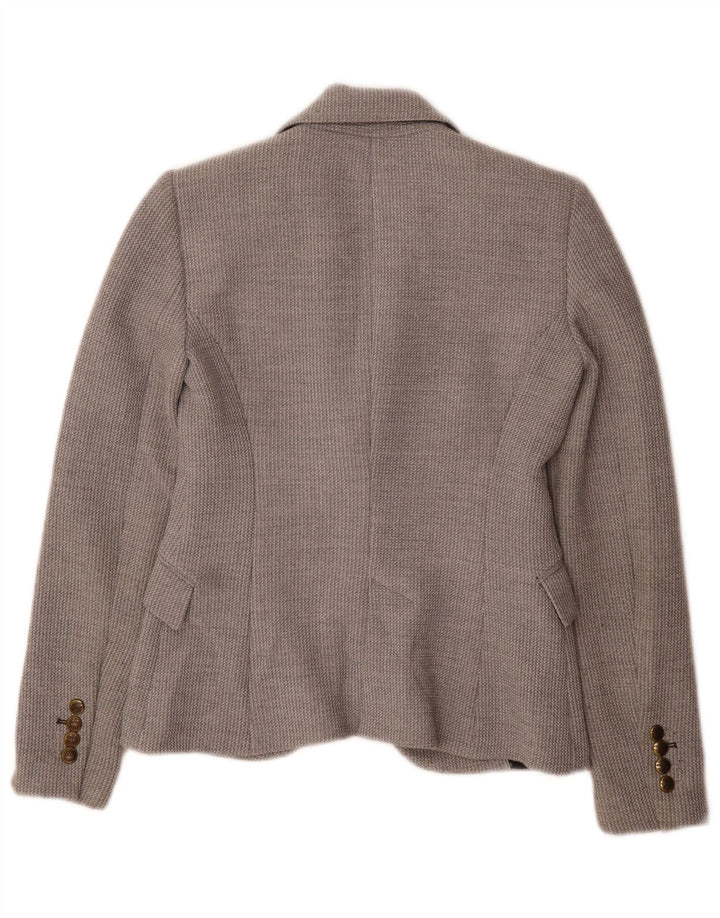 Zara Γυναικείο Μπουφάν 1 Κουμπί Blazer UK 6 XS Γκρι Πολυεστέρας