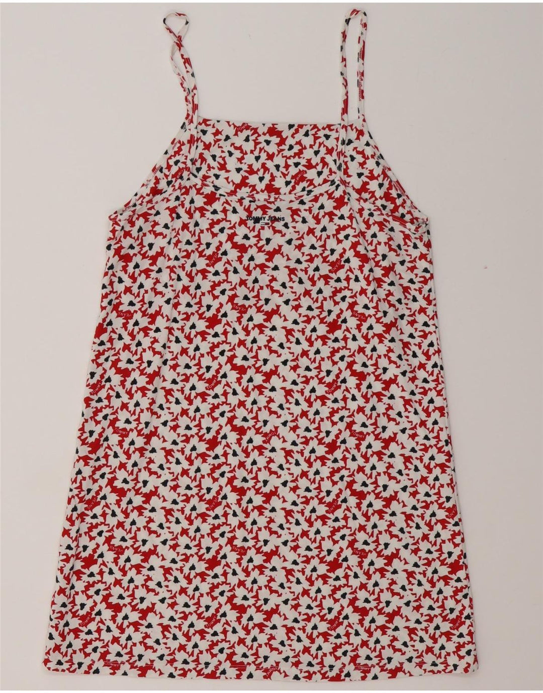 TOMMY HILFIGER Γυναικεία μπλούζα με Abstract Pattern Top UK 12 Medium Red