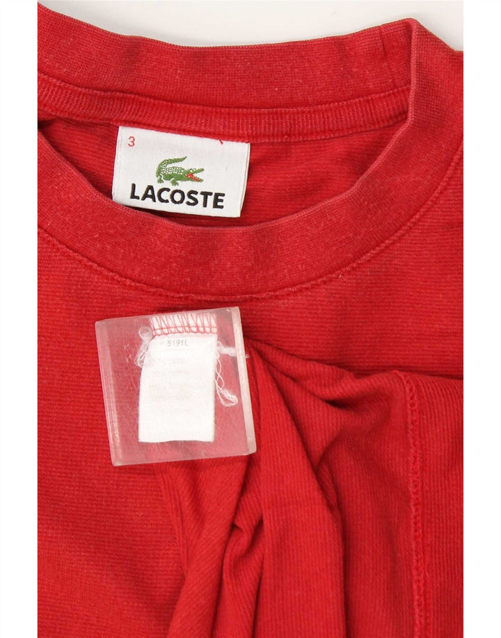 Ανδρικό T-Shirt Lacoste Top Size 3 Small κόκκινο βαμβακερό