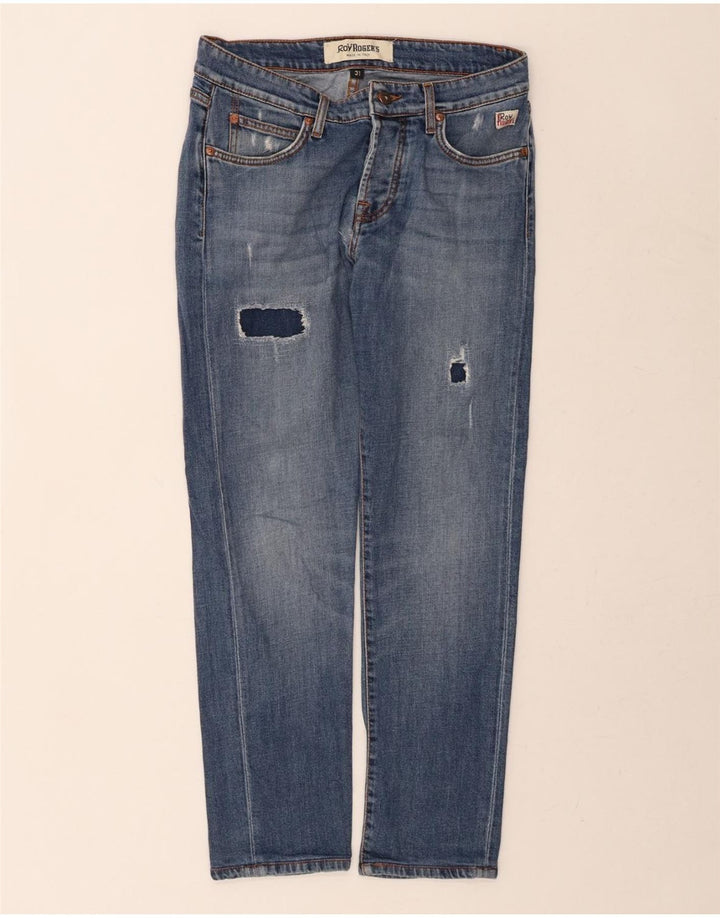 ROY ROGERS Womens Distressed Straight Jeans W31 L28 Blue Cotton Vintage Roy Rogers and Second-Hand Roy Rogers from Messina Hembry 