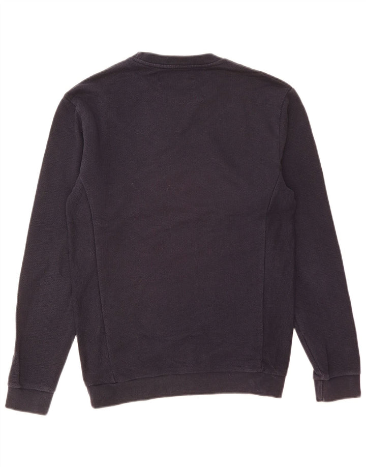 Zara Ανδρικό φούτερ Jumper Small Navy Blue Βαμβακερό