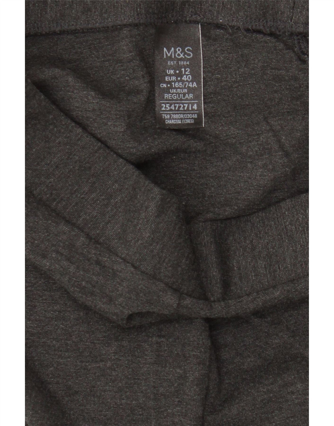 Marks & Spencer Γυναικεία κολάν Crop UK 12 Medium Grey Viscose
